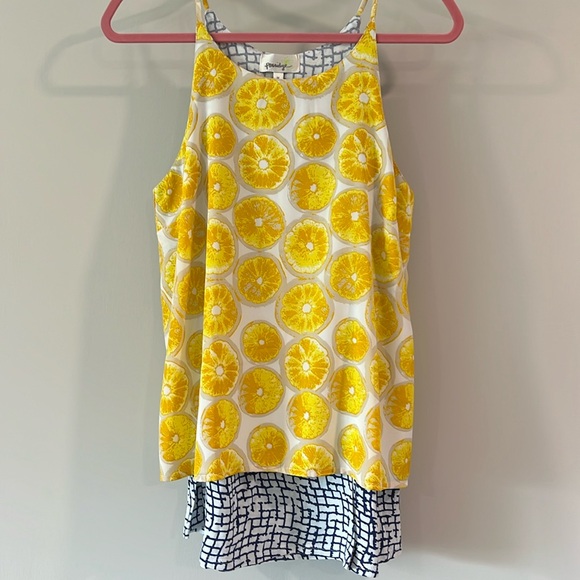 porridge Tops - Anthropologie- Porridge lemon tank,‎ M